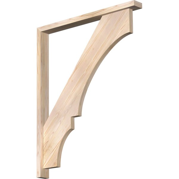 Ekena Millwork Balboa Block Smooth Bracket w/ Offset Brace, Douglas Fir, 3 1/2"W x 36"D x 44"H BKT0402X36X44BOA05SDF - main